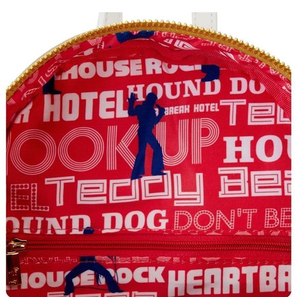 🎸🎸 Loungefly Elvis Presley Aloha Jumpsuit Cosplay Mini Backpack - Picture 4 of 5